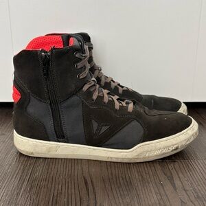 DAINESE METROPOLIS BLACK RED MOTORCYCLE SHOES MENS 11